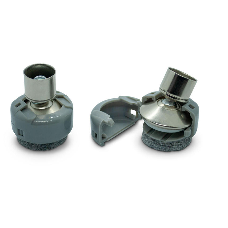 Close-up of school chair glides for classroom chairs